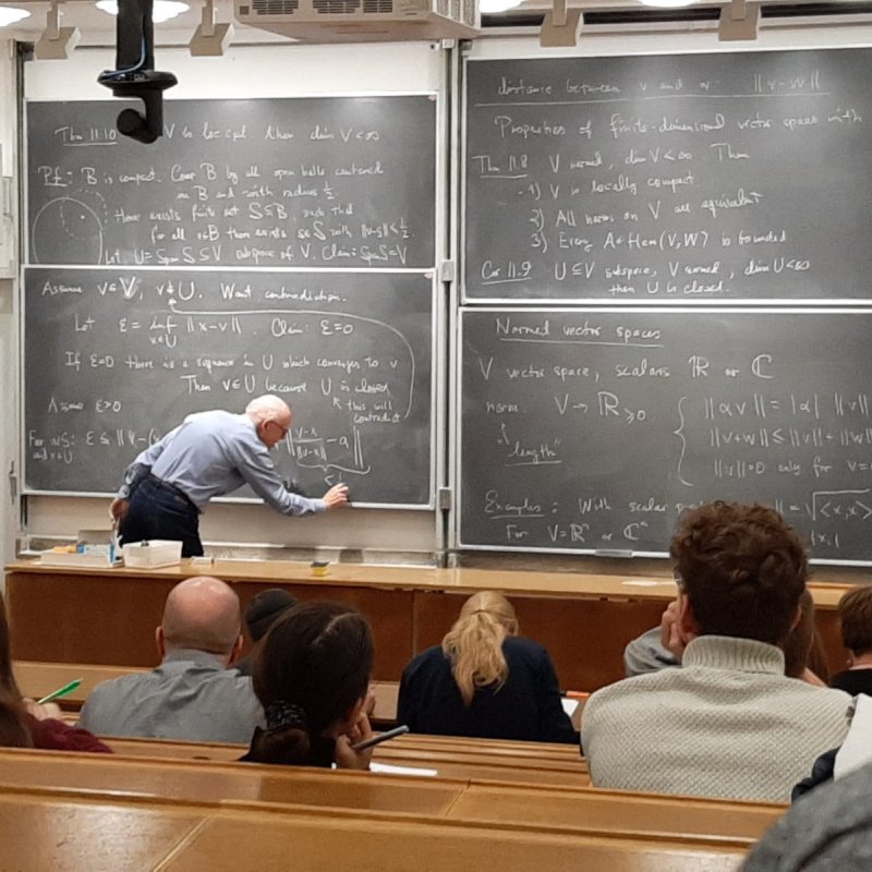 Vorlesung Advanced Vector Space bei Prof. Schlichtkrull